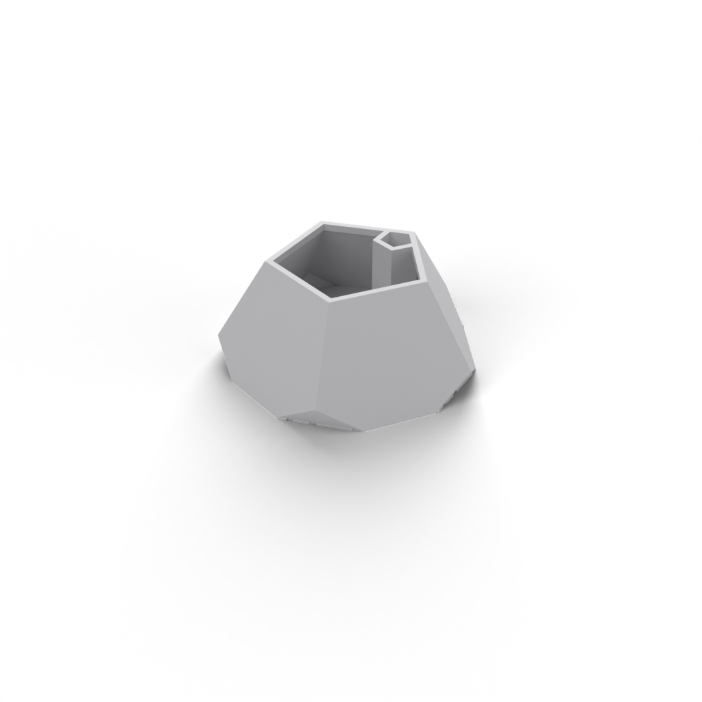 dodecahedron planter rock pattern view 2